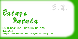 balazs matula business card