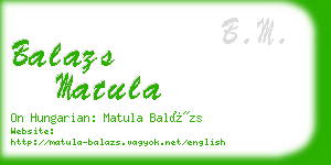 balazs matula business card
